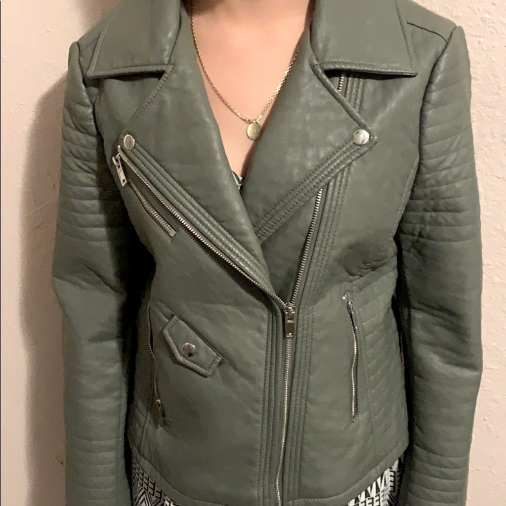 Faux leather jacket